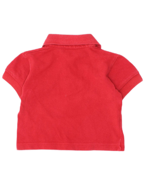Tricou polo Burberry pentru bebelusi 6-9 luni bumbac rosu