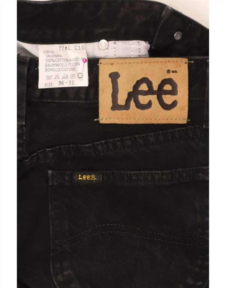 Blugi conici pentru bărbați Lee Oklahoma W36 L31 bumbac negru