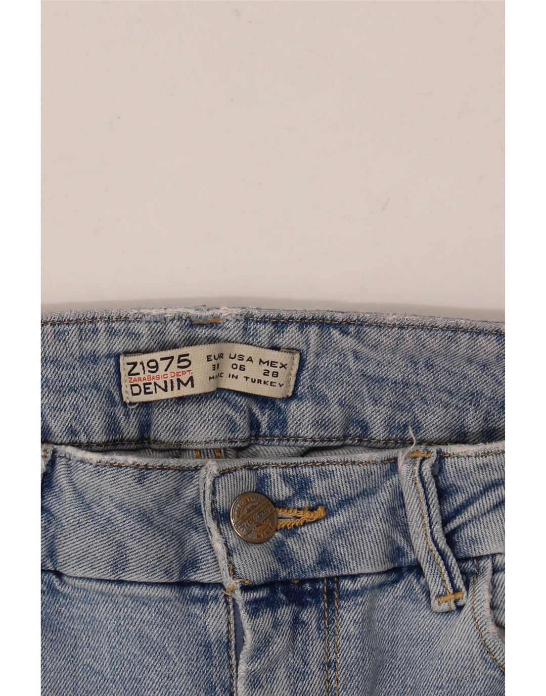 Blugi slim pentru femei Distressed Zara EU 38 Mici L28 L28 Albastru
