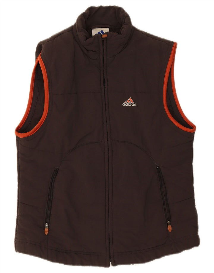 Gilet căptușit pentru femei Adidas UK 10 Small Brown Poliamidă