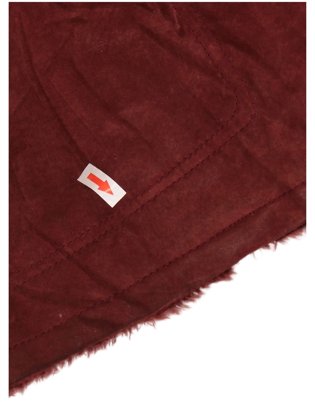 Jachetă pentru femei VINTAGE Sherpa Suede UK 14 Medium Burgundy Piele