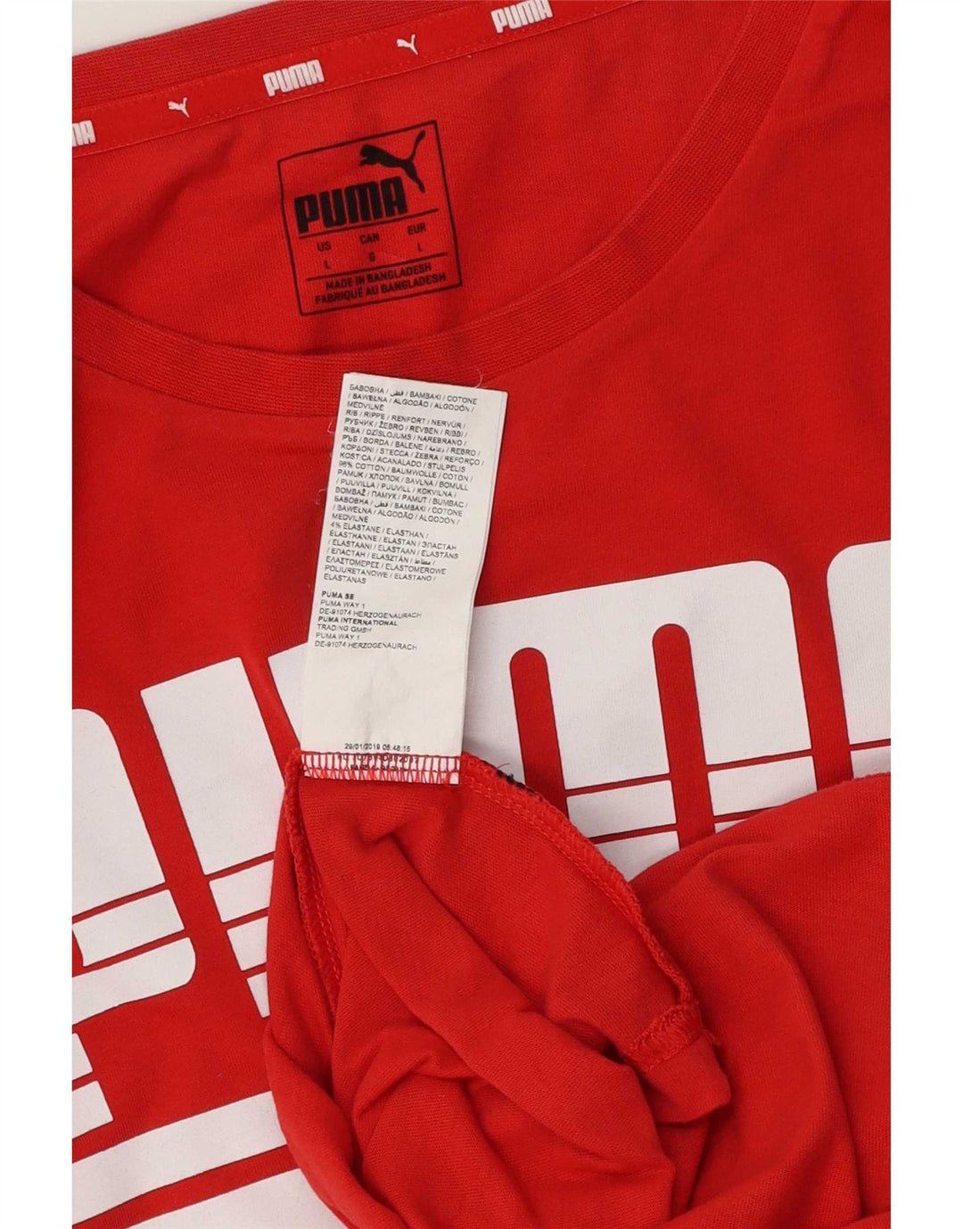 Tricou grafic Puma pentru bărbați Top mare bumbac roșu