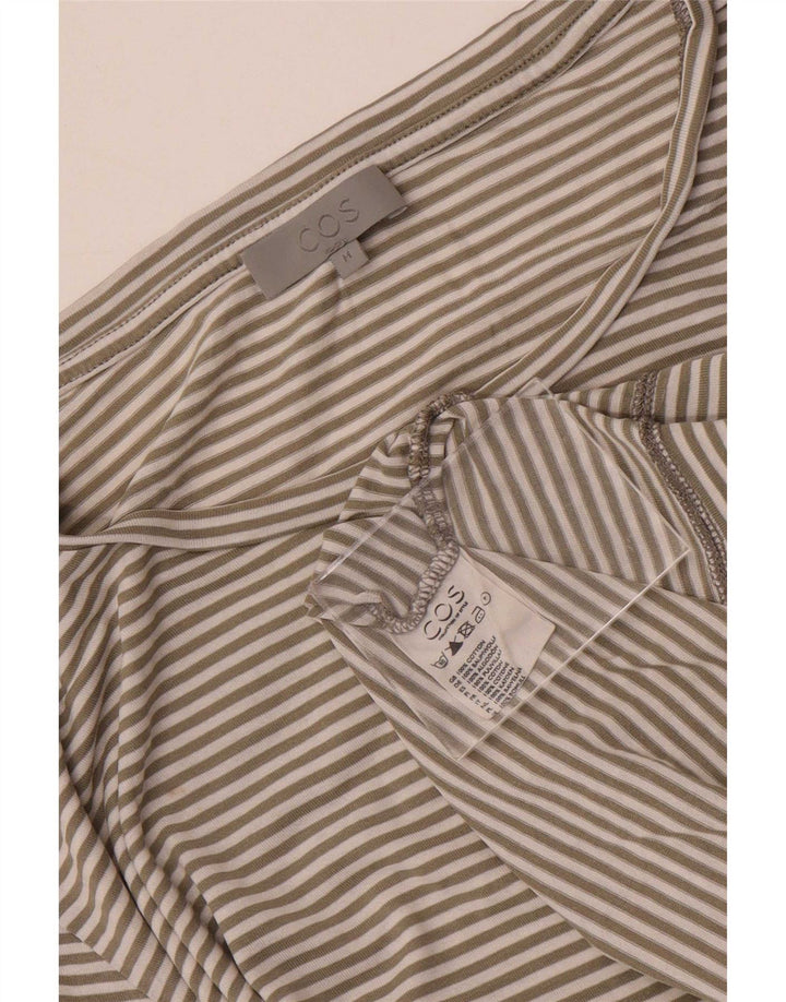 Tricou Cos pentru femei, UK 14, bumbac cu dungi gri medii