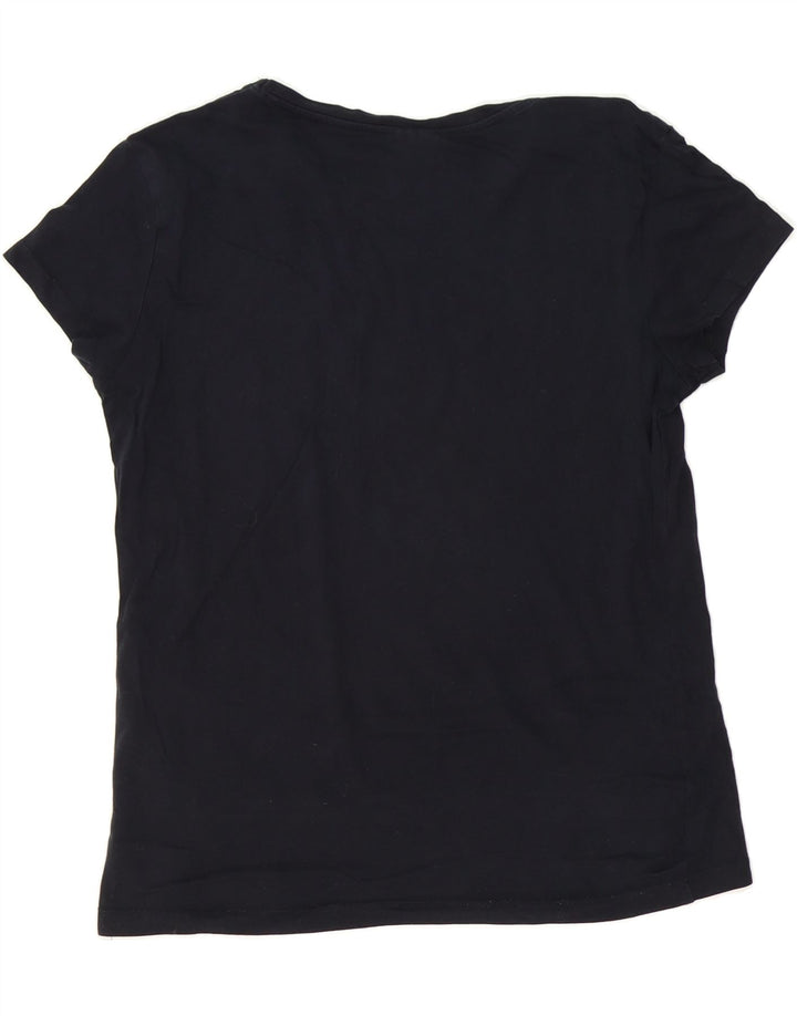 LOTTO Womens T-Shirt Top UK 14 Medium Black Cotton Vintage Lotto and Second-Hand Lotto from Messina Hembry 