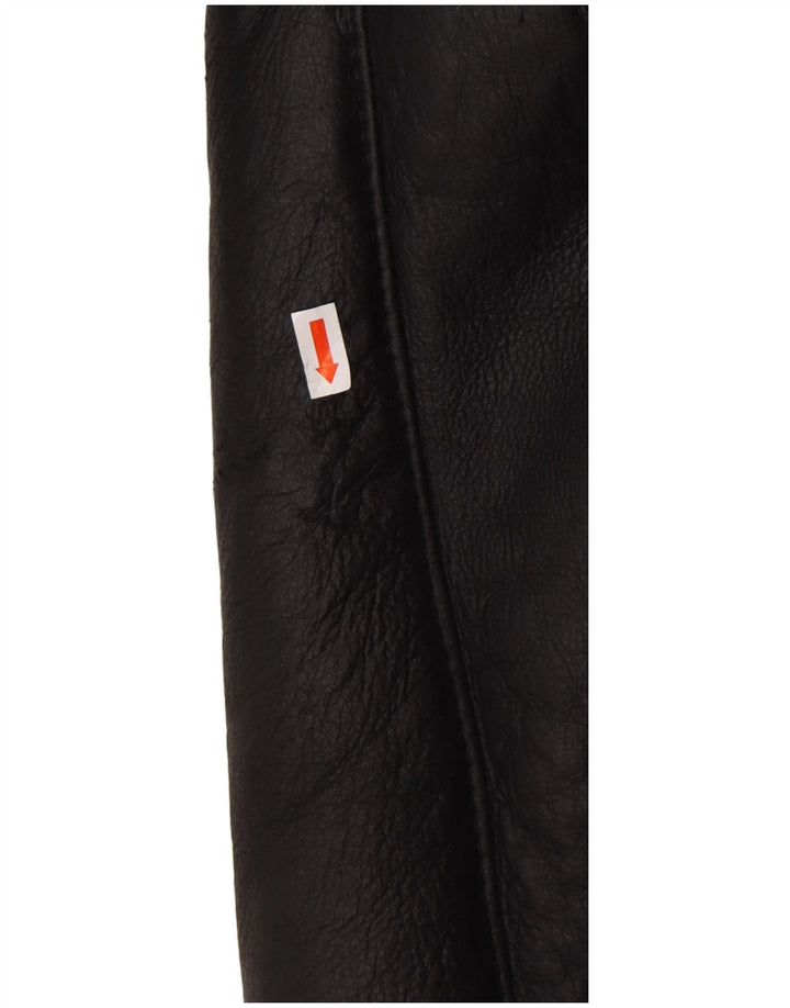 Palton supradimensionat din shearling pentru femei VINTAGE UK 16 mare negru