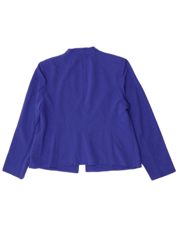 Marks & Spencer Jachetă Blazer deschisă pentru femei UK 16 Poliester albastru mare