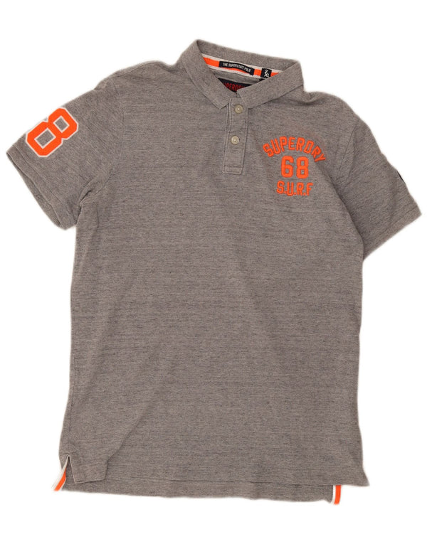 Tricou polo grafic pentru bărbați Superdry 2XL bumbac gri