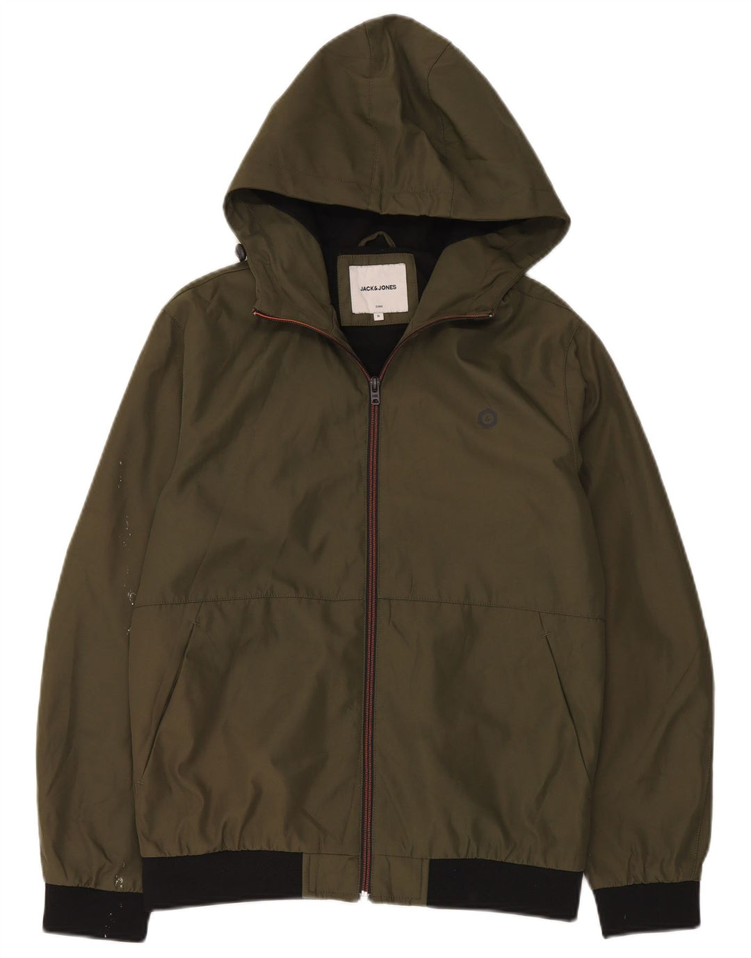 Jack & Jones jachetă de vânt cu glugă pentru bărbați UK 36 Poliester kaki mic