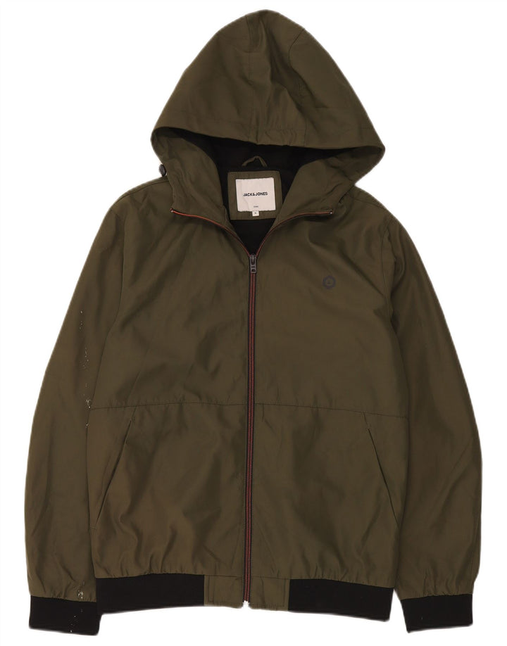 Jack & Jones jachetă de vânt cu glugă pentru bărbați UK 36 Poliester kaki mic