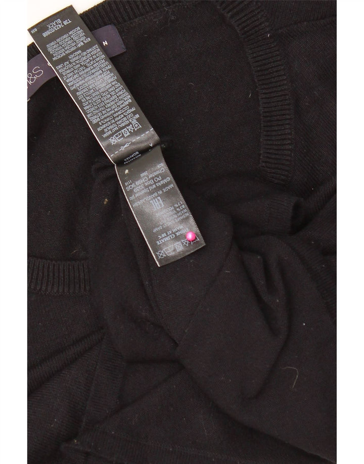 Marks & Spencer Top supradimensionat pentru femei cu mâneci 3/4 UK 8, mic, negru, viscoză