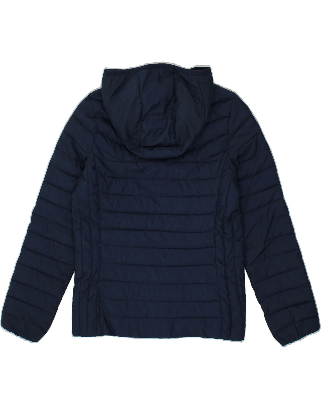 CHAMPION Girls Hooded Padded Jacket 9-10 Years Medium Navy Blue Polyester Vintage Champion and Second-Hand Champion from Messina Hembry 