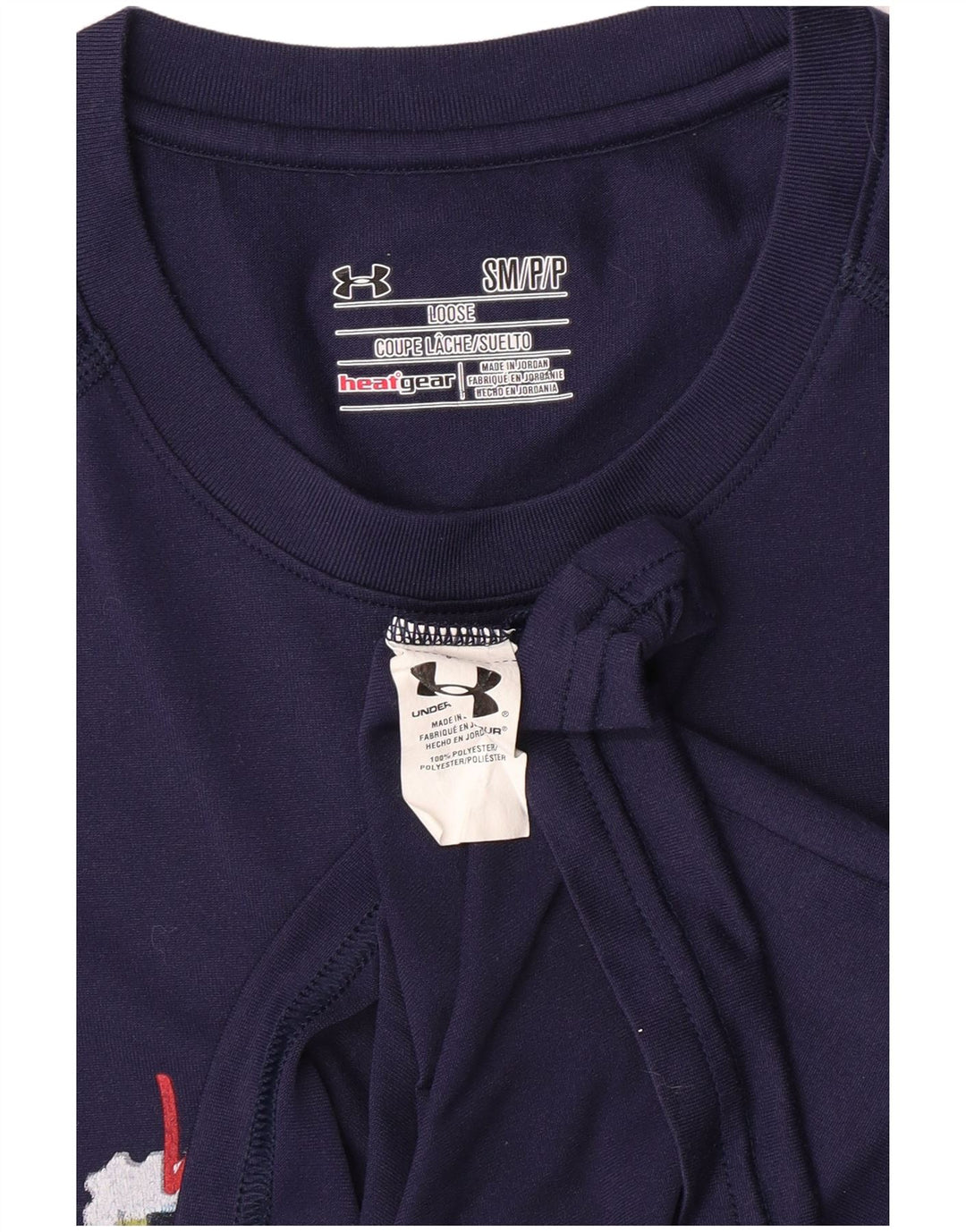 UNDER ARMOUR Tricou grafic largi pentru bărbați Top mic poliester bleumarin