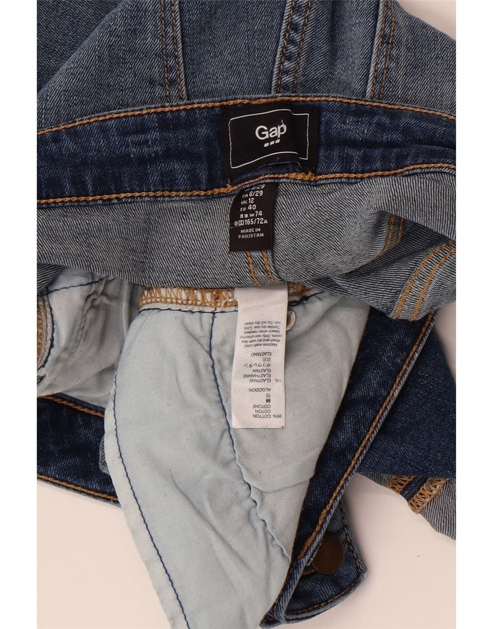 Pantaloni scurți din denim pentru femei Gap UK 12 Medium W32 Bumbac albastru