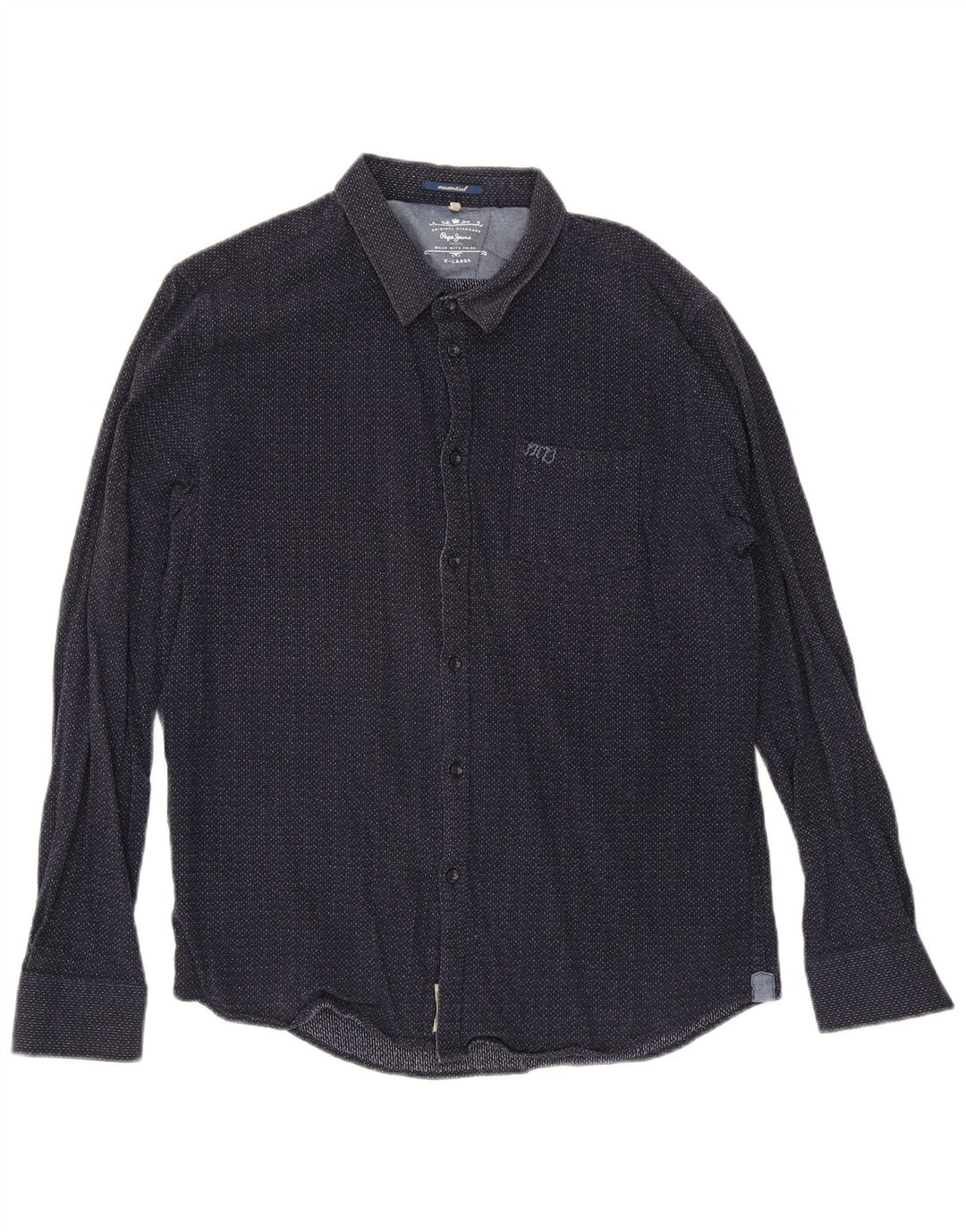 Cămașă pentru bărbați PEPE Jeans XL, albastru marine, bumbac cu pete