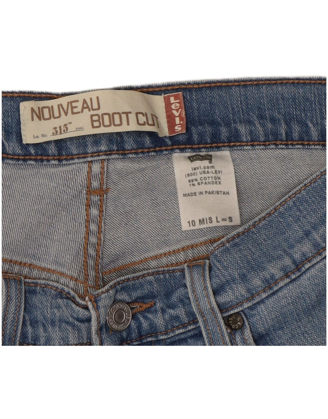 LEVI'S Blugi pentru femei 515 Nouveau Bootcut US 10 Large W32 L29 Blue Bumbac