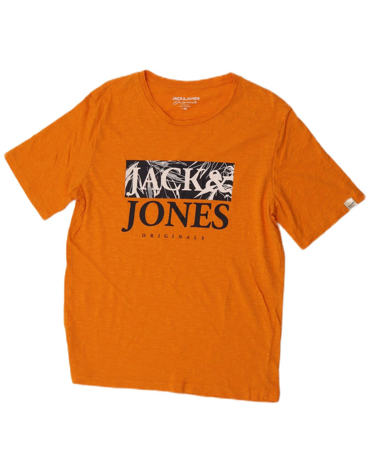 Tricou grafic Jack & Jones pentru bărbați Top portocaliu mediu