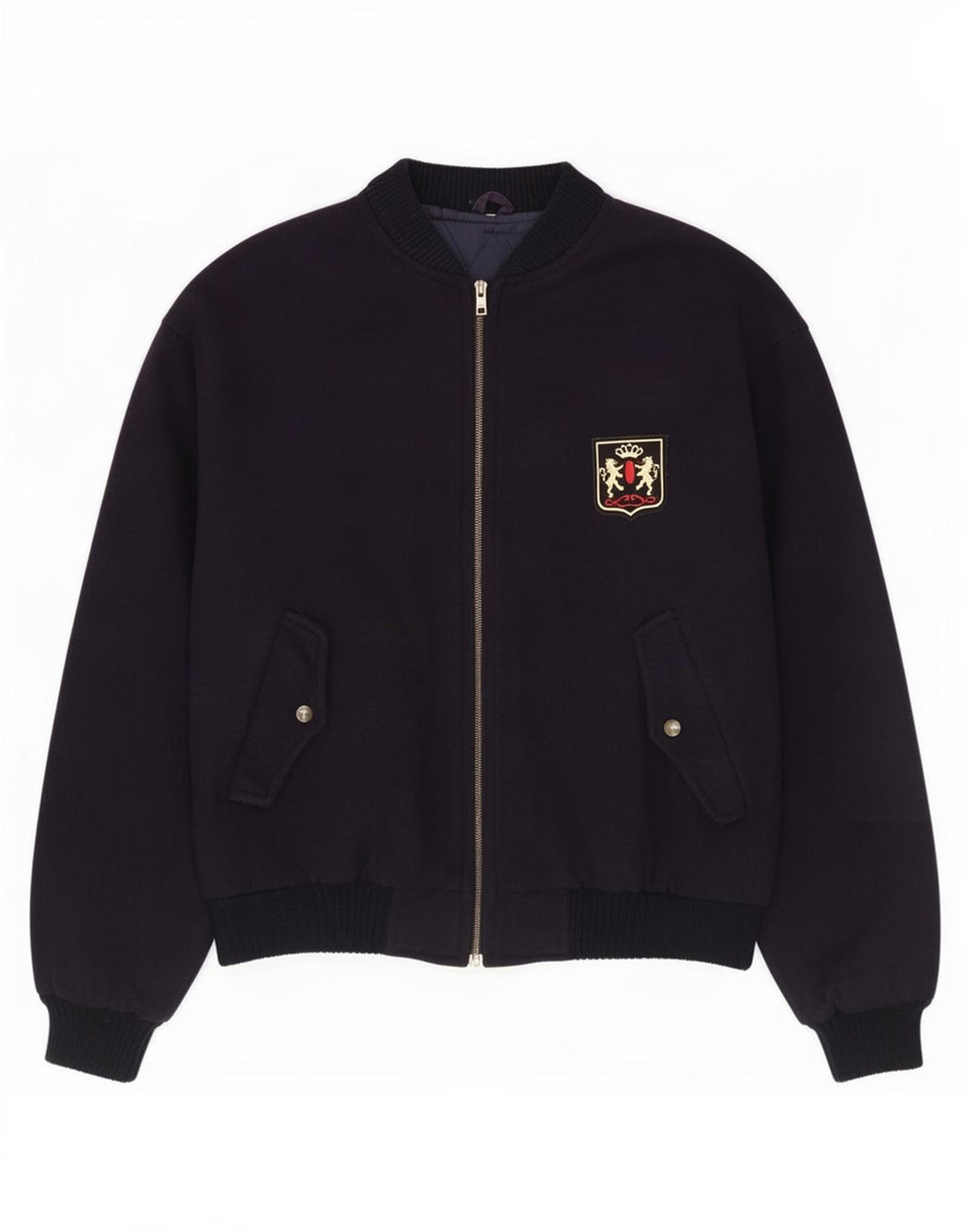 Bomber vintage pentru bărbați UK 40 mare lână bleumarin
