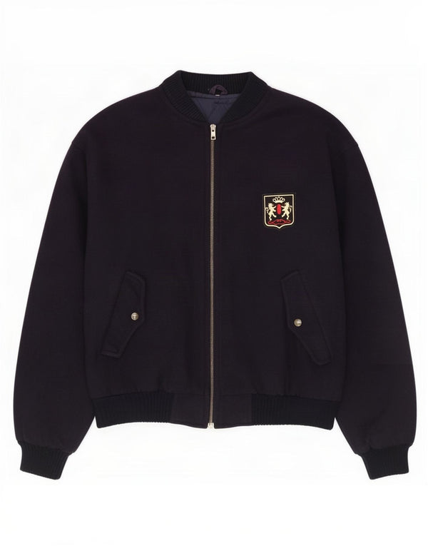 Bomber vintage pentru bărbați UK 40 mare lână bleumarin