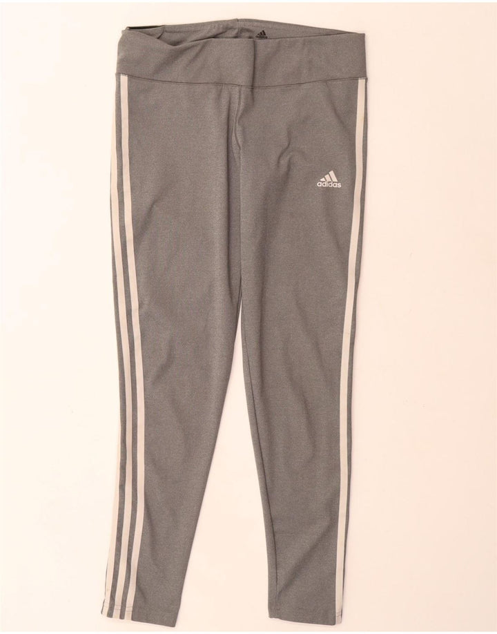 Leggings Climalite Adidas pentru femei Marea Britanie 12/14 Poliester gri mediu