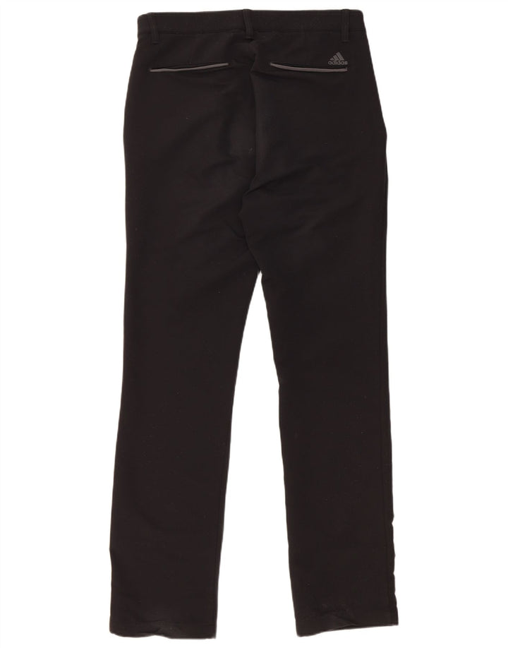 Pantaloni chino drepți ADIDAS pentru bărbați W30 L32 poliester negru