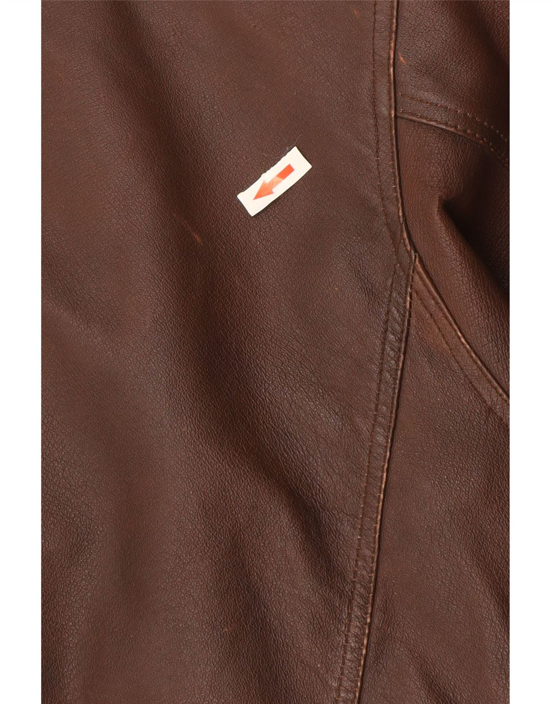 Jachetă de piele vintage pentru bărbați UK 40, mare, maro, din piele