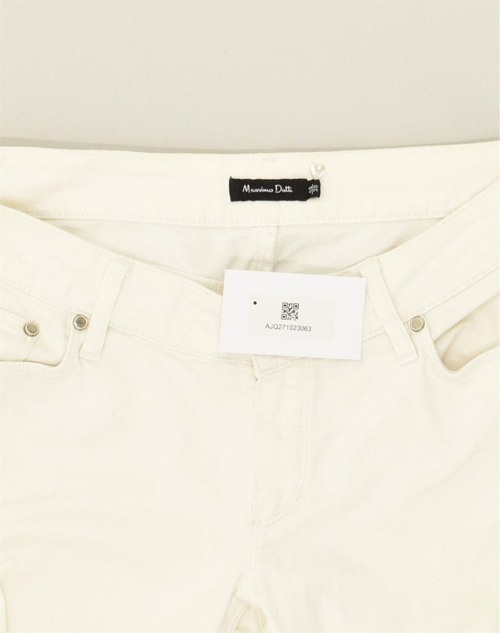 MASSIMO DUTTI Womens Slim Jeans EU 40 Medium W30 L30  White Cotton | Vintage Massimo Dutti | Thrift | Second-Hand Massimo Dutti | Used Clothing | Messina Hembry 