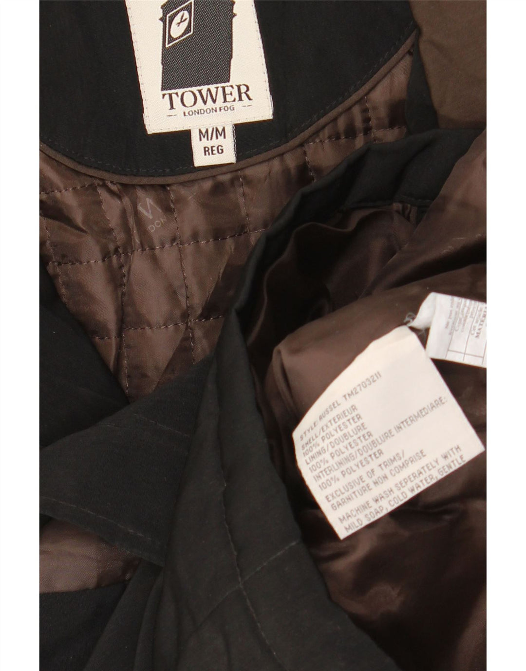 Jachetă pentru bărbați LONDON FOG UK 38 Poliester mediu negru