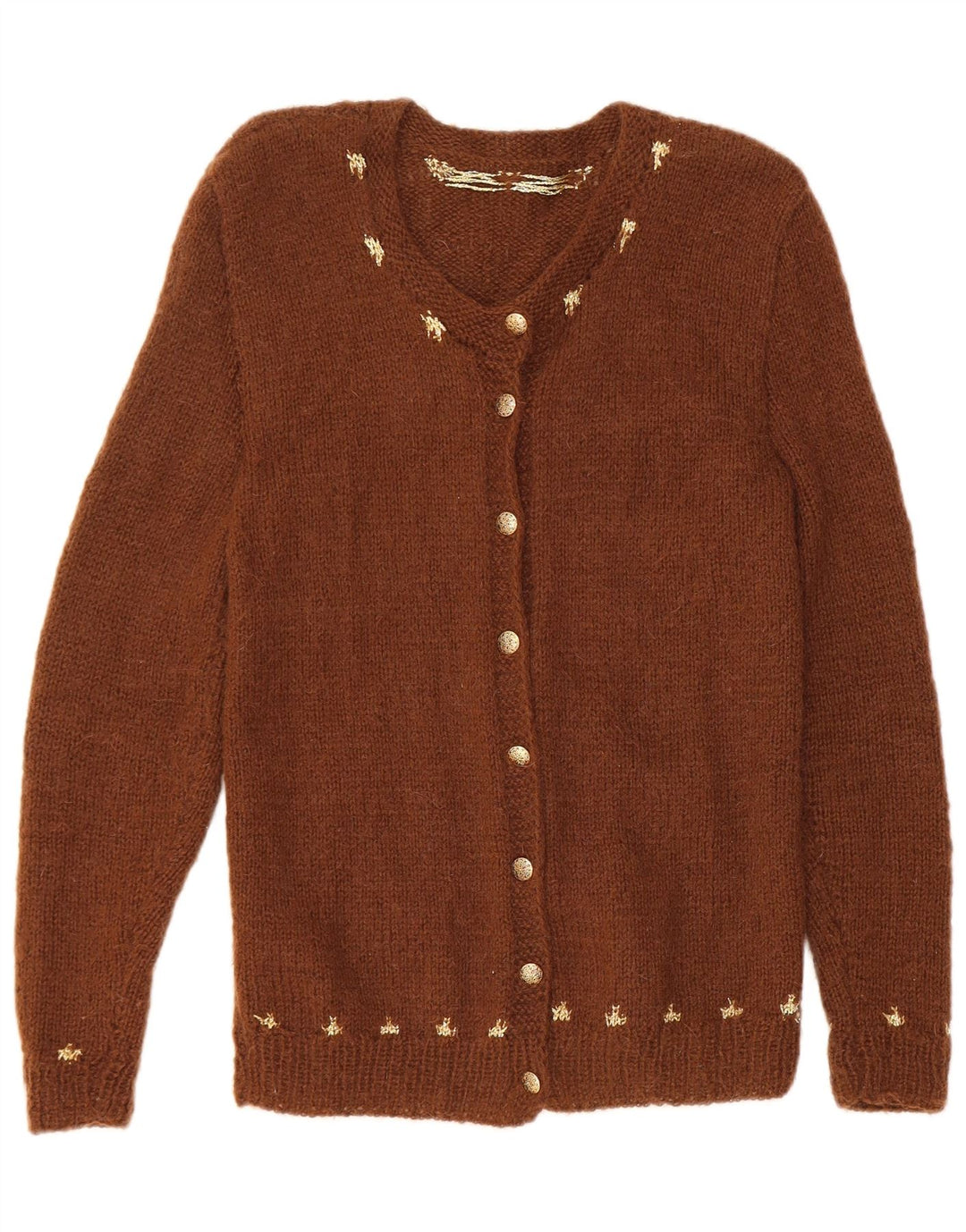 Pulover cardigan pentru femei VINTAGE UK 8 mic maro