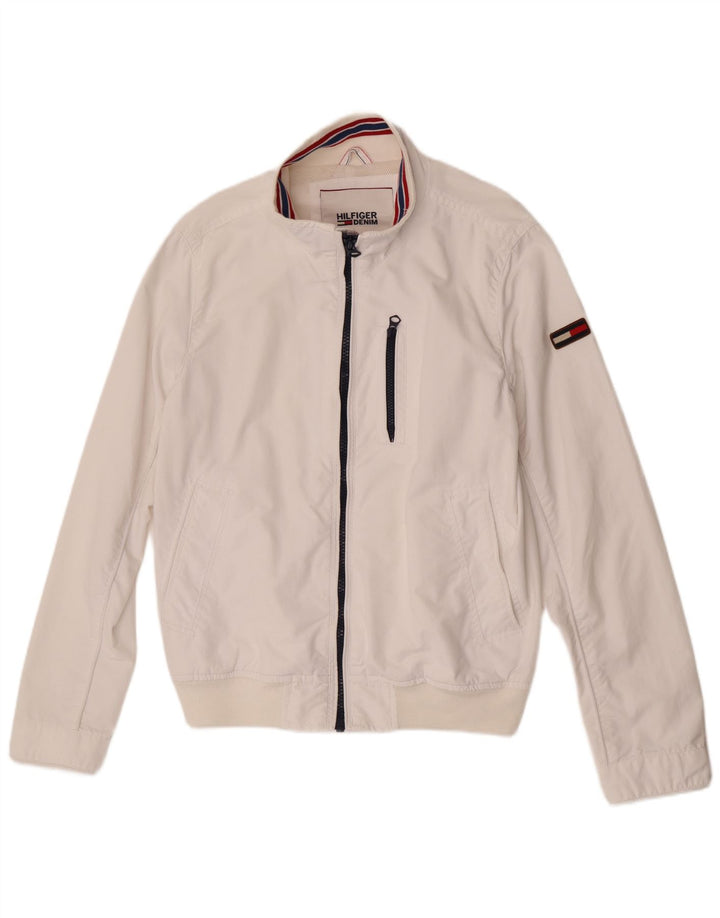 Jachetă Bomber pentru bărbați Tommy Hilfiger UK 38 Medium White Nylon