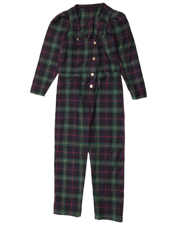 Salopetă vintage pentru femei cu mânecă lungă UK 12 Medium Green Carid