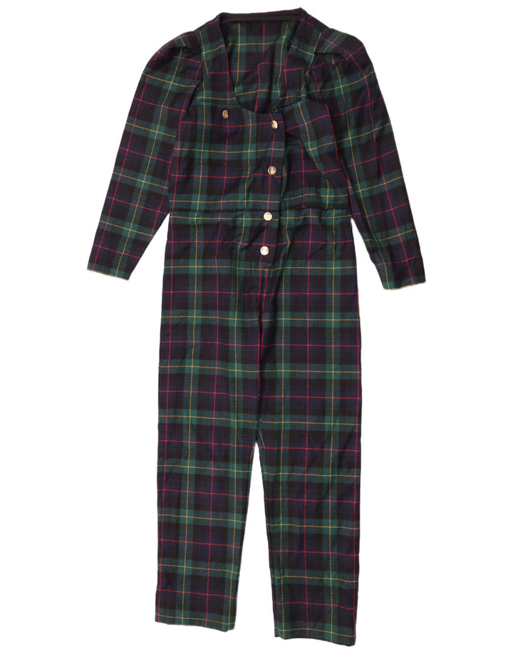 Salopetă vintage pentru femei cu mânecă lungă UK 12 Medium Green Carid