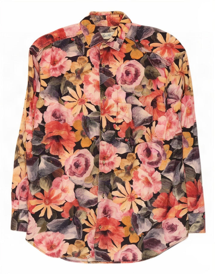Cămașă pentru bărbați din velur Ingro Rose, mare, multicoloră, florală