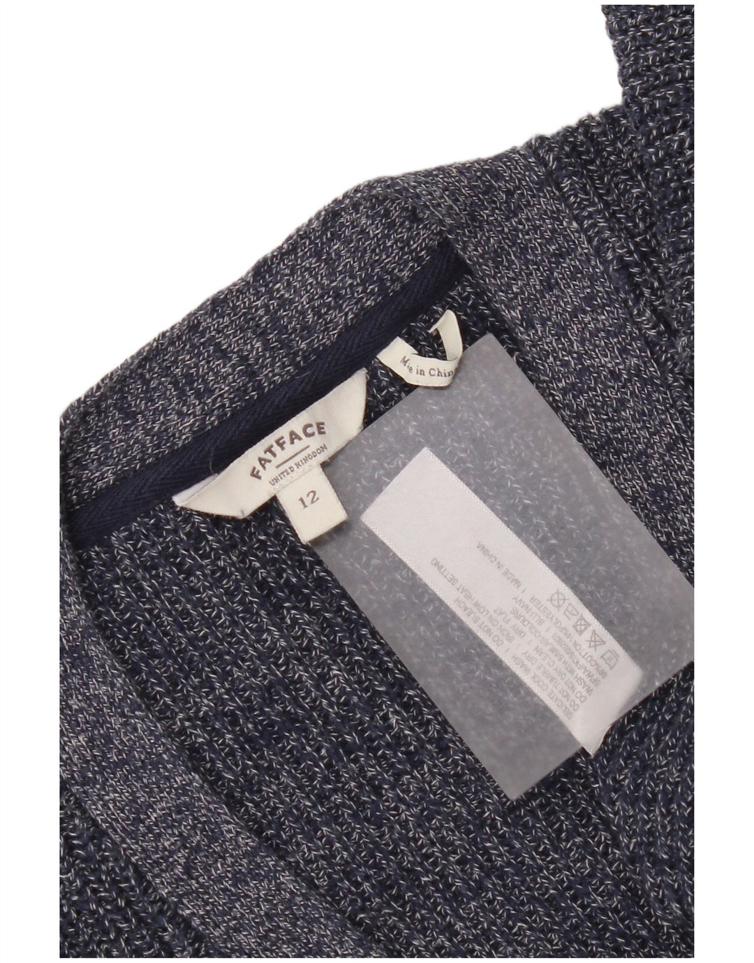 Pulover cardigan pentru femei Fat Face UK 12 Medium bleumarin Bumbac