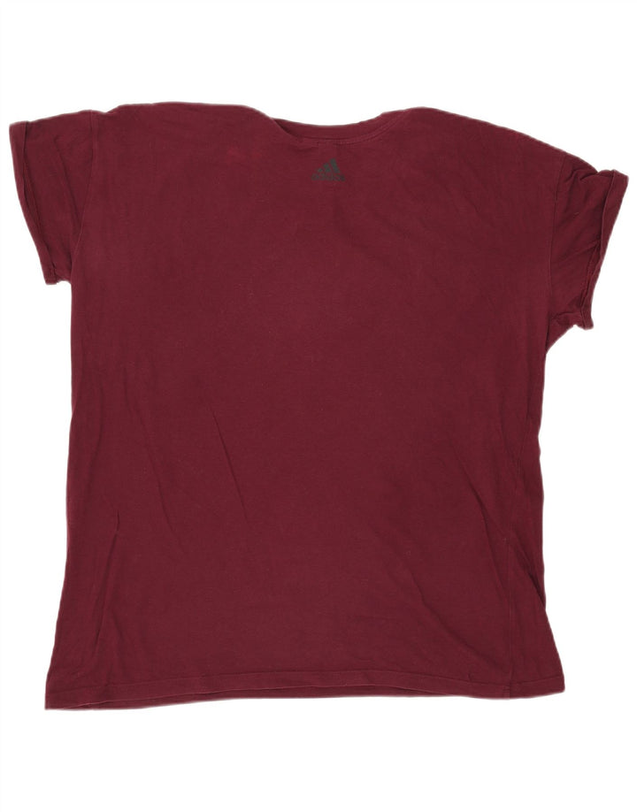 Tricou cu grafic pentru bărbați Adidas Top Large Burgundy