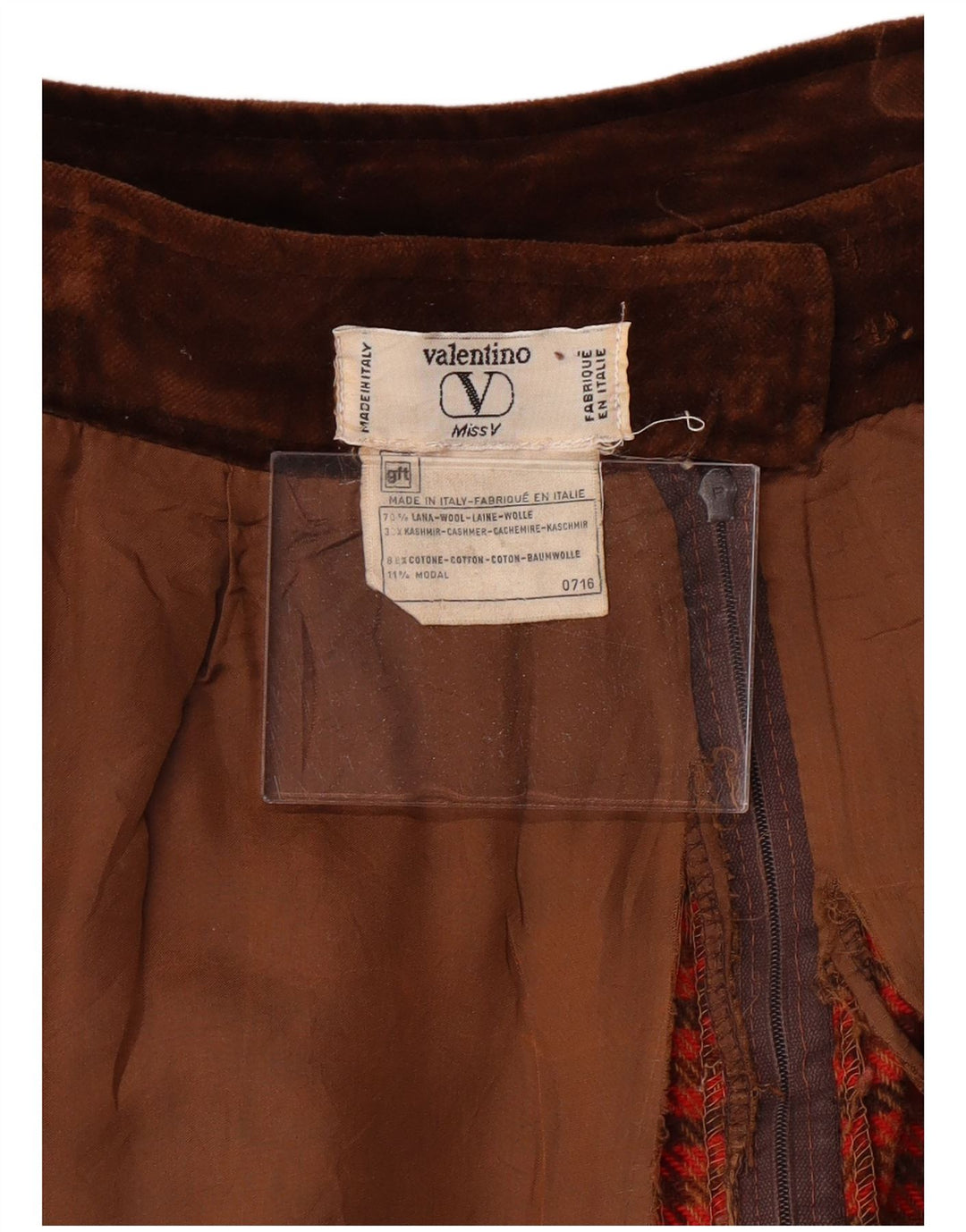 Fusta VALENTINO pentru femei Miss V A-Line W30 Lână roșie medie picior de gală