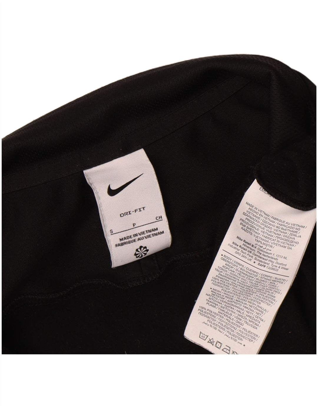 Top de trening pentru bărbați Dri Fit, cu fermoar și gât, color block, negru