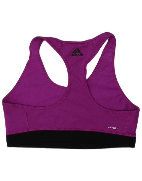 Adidas Climalite Graphic Sport Bra Top UK 12/14 Medium Purple Sports