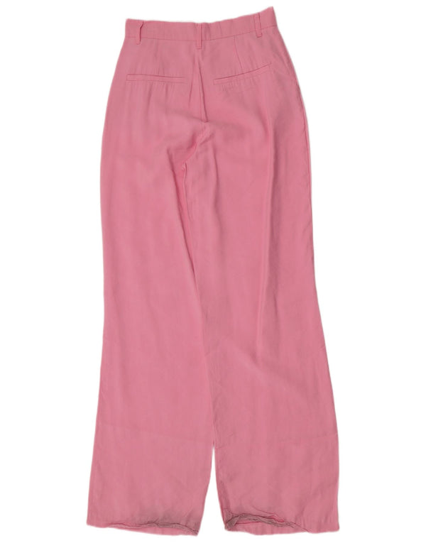 Pantaloni chino pentru femei cu talie înaltă Zara XS L24 L34 Roz Modal