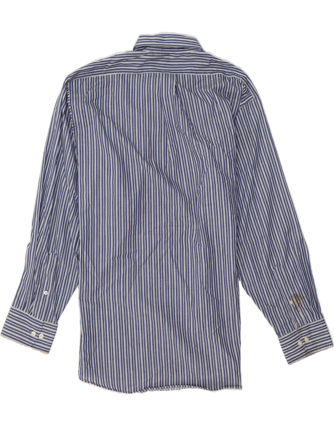 CHAPS Mens Shirt Size 17 1/2 XL Navy Blue Striped Cotton Vintage Chaps and Second-Hand Chaps from Messina Hembry 