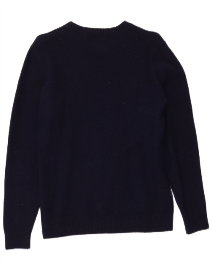 Pulover Levi's pentru damă, cu gât de barcă, UK 10, lână bleumarin mică