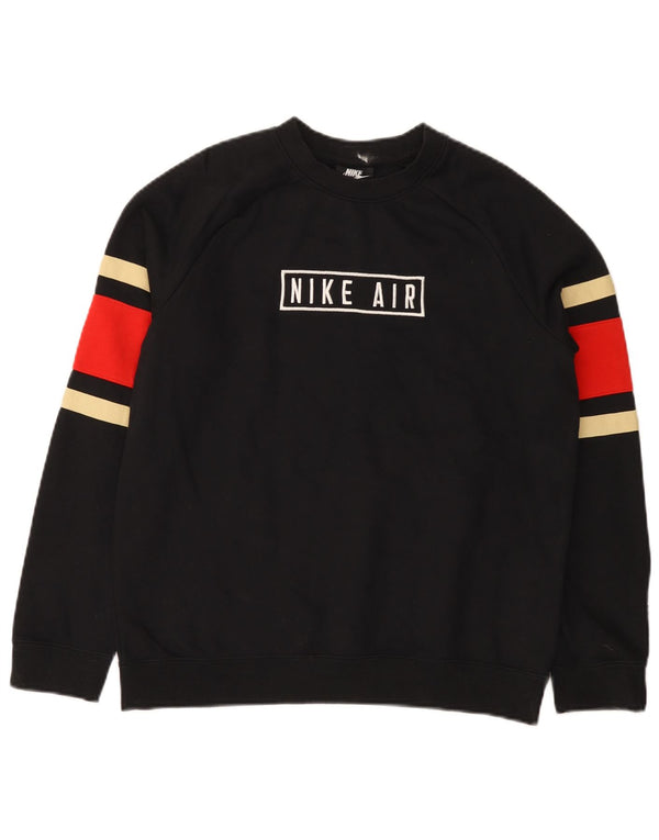 Hanorac cu grafic pentru băieți Nike, 13-14 ani, XL, bumbac color bloc negru
