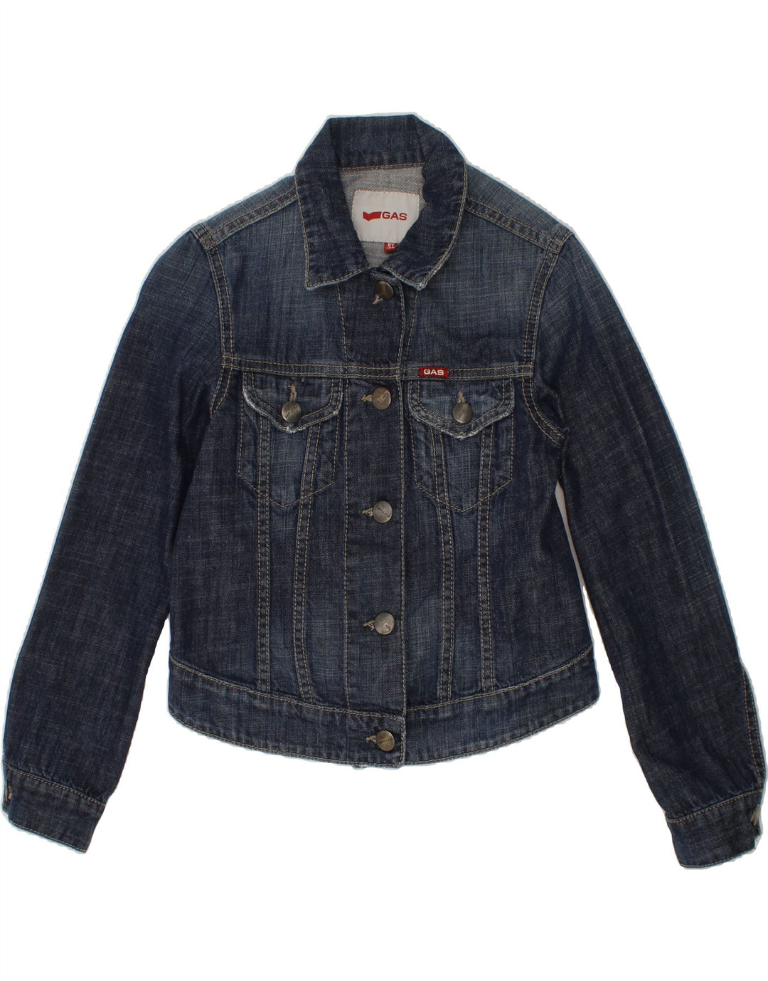 GAS Girls Denim Jacket 7-8 Years Blue Cotton Vintage Gas and Second-Hand Gas from Messina Hembry 