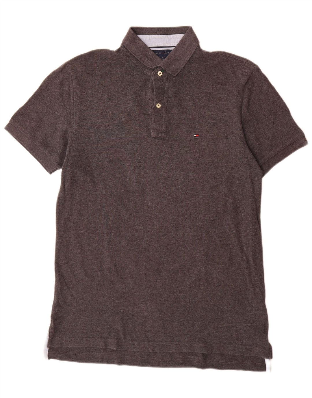 Tricou polo Tommy Hilfiger pentru bărbați, bumbac, gri mediu