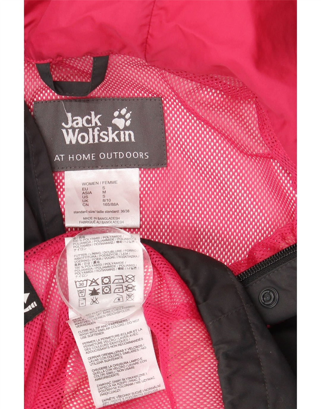 Jack Wolfskin Jachetă de ploaie cu glugă pentru femei UK 8/10 Poliamidă gri mică