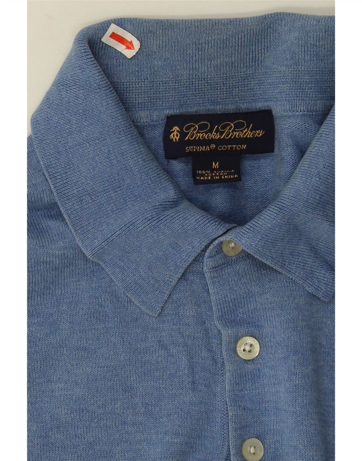 Tricou polo Brooks Brothers pentru bărbați, bumbac albastru mediu