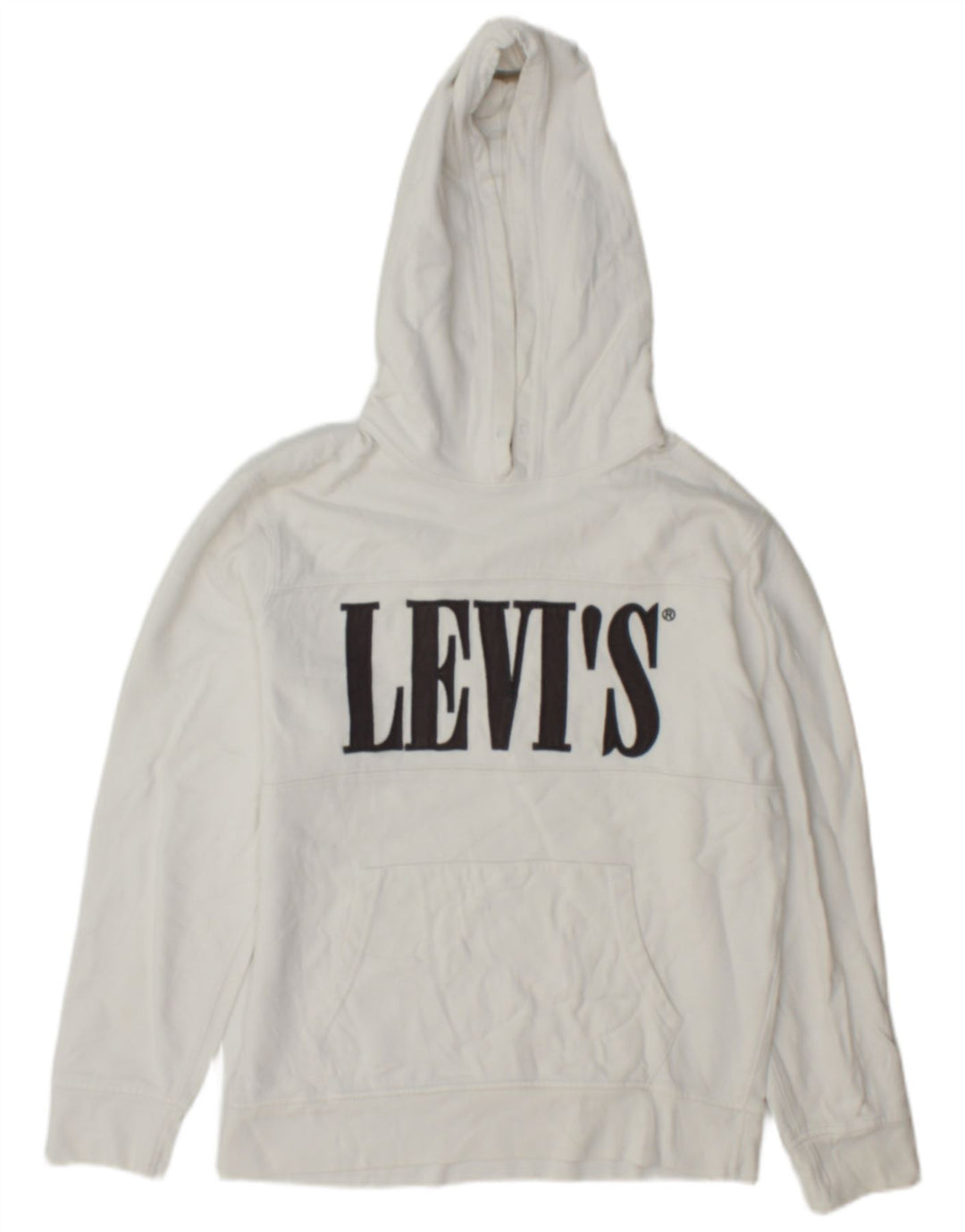 Pulover cu capota cu grafic Levi's pentru bărbați, bumbac alb mic