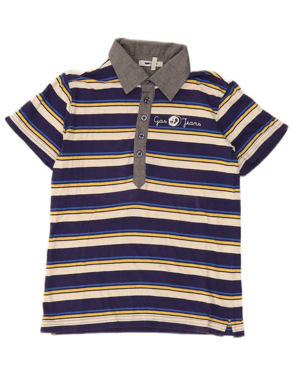 Gas Boys Tricou Polo Grafic 7-8 Ani Bleumarin Bumbac cu dungi