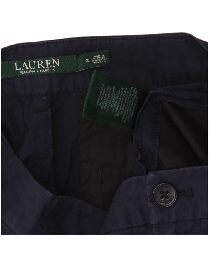 Pantaloni tăiați pentru femei RALPH LAUREN US 2 XS W28 L24 bleumarin