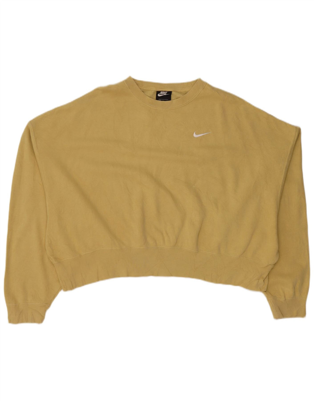 Pulover NIKE Crop Oversized pentru femei UK 14 Bumbac kaki mediu