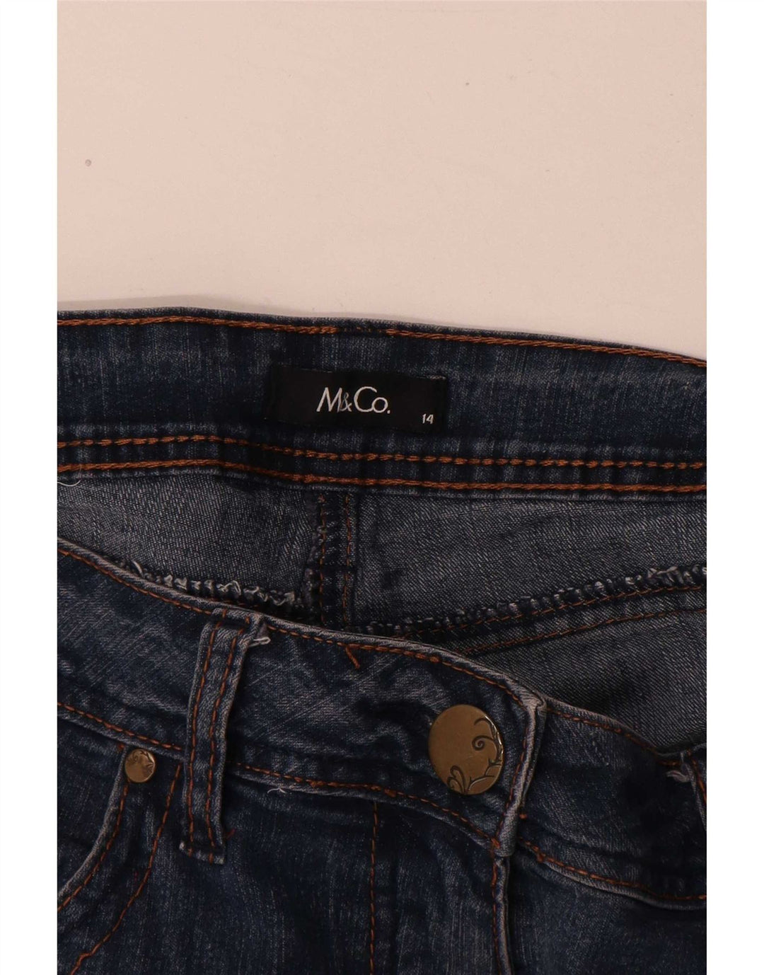 Blugi bootcut pentru femei M&Co UK 14 Large W32 L30 Blue Bumbac